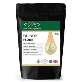 Sinew Nutrition Quinoa Flour 2kg, Gluten Free Quinoa flour, High In Protein, Fibre, and Iron, Quinoa atta