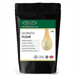 Sinew Nutrition Quinoa Flour 2kg, Gluten Free Quinoa flour, High In Protein, Fibre, and Iron, Quinoa atta