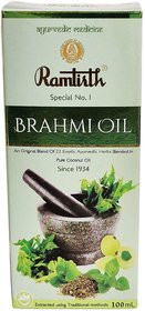Ramtirth Brahmi Oil - 22 Exotic ic Herbs blended in Pure Coconut Oil - 100 ML