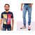 Blue Collars  ( PACK OF 2) Cotton Printed T-Shirt And Denim JOGGER for Men