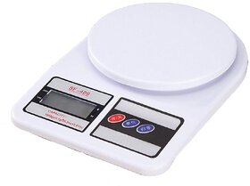 Digital Kitchen Scale Electronic Weighing Scale 10 Kg Design for Spices Vegetable Liquids, Ivory (White)