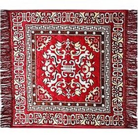 Red Velvet Pooja Aasan, Pooja Mat (2 Ft X 2 Ft)