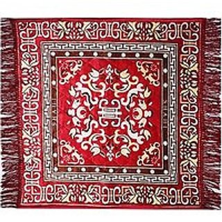 Red Velvet Pooja Aasan, Pooja Mat (2 Ft X 2 Ft)