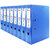 JDENTS Plastic Lever Arch Binder Box File (Blue, Pack of 8) for Legal, Letter, A4 Size Paper