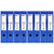 JDENTS Plastic Lever Arch Binder Box File (Blue, Pack of 8) for Legal, Letter, A4 Size Paper