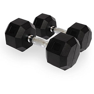 Scorpion 12.5kg Hex Dumbbells, Weight Lifting Hex Rubber Dumbbells 12.5 kg, Pack of 2 Dumbbell