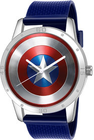 29K- Avengers-03 Men Multicolored Dial Blue Strap Analog Watch