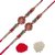 Handmade Handmade Rakhi combo with Roli Chawal Set of 2