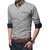 Singularity Clothing Trendy Collar And Cuff Shirt For Men In Grey