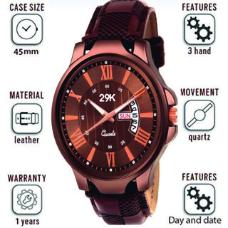 29K-9008 New Stylist Attractive Brown Dial Next Generation Partywear/Formal/Casual Boy Smart Analog Watch - Men
