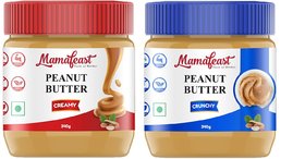 Mamafeast Peanut Butter (Crunchy 340g + Creamy 340g) 680gm
