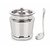 (new ghee pot) Stainless Still Gheedani with Spoon 200ml Silver