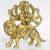 Goddess Maa Durga Sitting on Lion Brass Idol/Hindu Religious Devi Maa Handicraft Traditional or Religious Statue