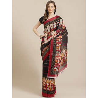 SVB Saree Multicolour Bhagalpuri Saree with Blouse