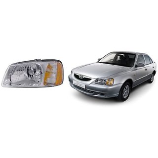 Head Light Light Assembly For Accent Left Passenger Side  (without bulb,motor,wiring and holder)