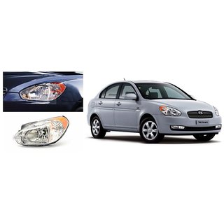 Head Light Light Assembly For Verna old model Left Passenger Side  (without bulb,motor,wiring and holder)