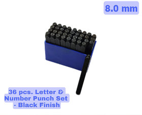 Scorpion Number Punch Set 5/16 - (8 mm) Hardened Steel/Metal Die Jewelers with Case