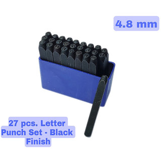 Scorpion Hardened Steel Alphabet Punch Set, 3/16 Inches-4.8mm (Carbon Steel)