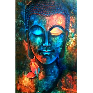 Style UR Home - Lord Buddha Wall Art Print- 18  X 12 - Vinyl Non Tearable High Quality Printed Poster.