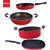 Nirlon Non Stick Aluminium Pots and Pans Cooking Item Gift Set of 4 Pieces