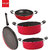 Nirlon Non-Stick Cookware Kitchen Aluminium Cooking Combo Set of 4 Pieces