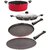 Nirlon Non-stick Aluminium Flat Base Kitchenware Combo Gift Set With Lid