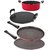 Nirlon Non-Stick Aluminium  Flat Base Cooking Utensils Set
