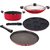 nirlon Non-Stick 4 Piece Spiral Bottom Aluminium Kitchen Cooking Utensils Combo Set
