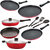 NIRLON Non Stick Aluminium BPA Free Cookware Kitchen Utensil Set - 9 Pieces -2.6mm_FT13_FT12_DKDM_TP_FT11_FP12_3SPN
