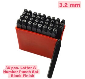 Scorpion Number Punch Set 1/8 - (3.2 mm) Hardened Steel/Metal Die Jewelers with Case