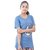 Blue Graphic Print Round Neck Cotton Blend T Shirt For Women By Ww Won Now