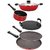 Nirlon Non-Stick Flat Base Gas Compatible Kitchen Utencil Set , 5 Piece