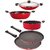 Nirlon 2 Layer Non-Stick Coated Flat Base Gas Compatible 5 Piece Kitchenware Utencil Combo Set