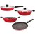 Nirlon Cooking Pots and Pans Non-Stick Aluminium Kitchenware Set 4-Pieces