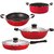 Nirlon Classic Non-Stick Aluminium Kitchenware Set, 4-Pieces, Red