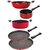 Nirlon Non-Stick Coated Aluminium 5 Piece Gas Compatible Wooden Spoon Friendly Kitchenware Item