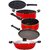 Nirlon Non-Stick Dishwahser Safe Aluminium 5 Piece Cookware Gift Set with Steel Lid