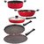 Nirlon Non-Stick 5 Piece Best Quality Kitchen Cooking Item Set with Steel Lid