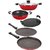 Nirlon 3 Layer Non-Stick Coated Gas Compatible Kitchen Cooking Set, 5 Piece