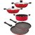 Nirlon Non-Stick Aluminium 5 Piece Gas Compatible Cookware Utencils Set