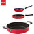 Nirlon Non-Stick Aluminium Cookware Set of 3 Pieces with Bakelite Handle