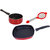 Nirlon Aluminium Non Stick Cooking Pots & Pans Set of 3 Pieces