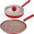 Nirlon Red Stone Induction and Gas Compatible Non stick Aluminium 3 Piece Cookware Set