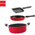 Nirlon Non-Stick Aluminium Pots and Pans Cooking Combo Set of 3 Pieces