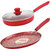 Nirlon Red Velvet Induction Bottom Non stick Aluminium 3 Piece Cooking Set