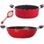 Nirlon Non-Stick Aluminium Kadhai and Casserole Combo Cooking Item Gift Set with Free Tea Stainer