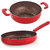 Nirlon Red Stone Aluminium Non-Stick Induction Base 2 Piece Pots & Pan Set
