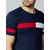 Red Leaf Navy Colour block Men dry-fit Tshirt