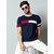 Red Leaf Navy Colour block Men dry-fit Tshirt