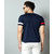 Red Leaf Navy Colour block Men dry-fit Tshirt